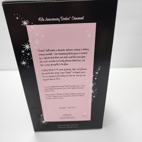 Hallmark Keepsake Christmas Ornament 45th Anniversary Barbie Ornament 2004 - Picture 3 of 8